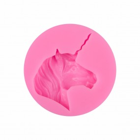Молд силиконовый Единорог (Китай, розовый, 63х14 мм)