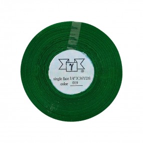 Лента атласная Зеленый №019 (Китай, 6 мм х 33 м)