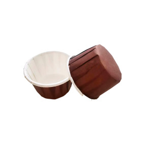 Форма бумажная Маффин Коричневый-белый (Россия, 50х40 мм, 10 шт)