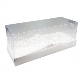 Коробка под  рулет Премиум с пластиковой крышкой (Россия, 300х120х120 мм) 060800