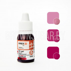 Oil-gel 01 розовый, колорант жирорастворимый Kreda  (Россия, 10 гр)