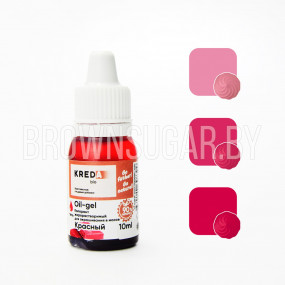 Oil-gel 02 красный, колорант жирорастворимый Kreda  (Россия, 10 гр)