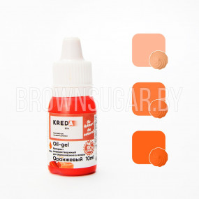 Oil-gel 03 оранжевый, колорант жирорастворимый Kreda (Россия,10 гр)