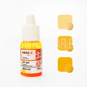 Oil-gel 04 желтый, колорант жирорастворимый Kreda  (Россия, 10 гр)
