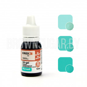Oil-gel 10 мятный, колорант жирорастворимый Kreda  (Россия, 10 гр)