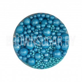 Драже взорванные зерна риса  Жемчуг Голубой микс (Россия, 50 гр)