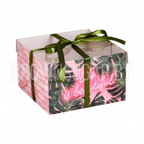 Коробка на 4 Капкейка Life is beautiful (Россия,16х16х10см) 4675070
