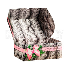 Коробка складная, двухсторонняя Теплый Новый год (Китай, 250х170х100 мм) 7118200