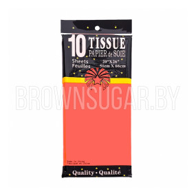 Бумага тишью Неоновая серия персиковый (Китай, упаковка 10листов 50х66см) 9601855