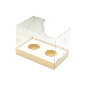 Коробка на 2 капкейка ПРЕМИУМ (Россия,160х100х120 мм)