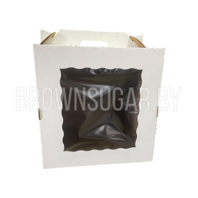 Коробка - чемодан для торта с окном (Беларусь, 300х300х300 мм)