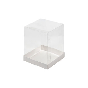 Коробка под торт и кулич с прозрачным куполом 150*150*200