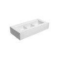 Коробка для 3 конфет с пластиковой крышкой белая, 155х70х30 мм, 049940