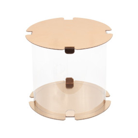 Коробка для торта, тубус Золото, 240х240 мм, 022521