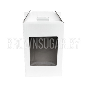 Коробка для торта с окном 30х30х45 см