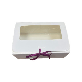 Коробка для десерта с отверстием для ленты (РБ, 180х120х68 мм)