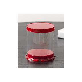 Тубус пластиковый Красный (Китай, 90 х90 мм)