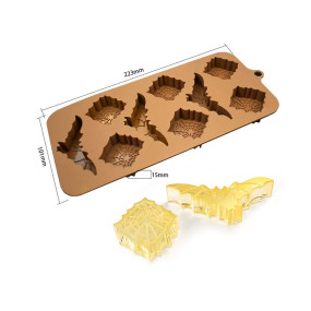 Форма силиконовая Летучая мышь  (Китай, 223х101х15 мм, 9 ячеек, 61 гр.)