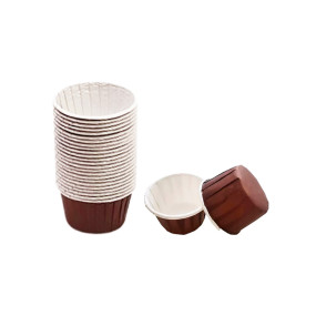 Форма бумажная Маффин Коричневый-белый (Россия, 50х40 мм, 100 шт)