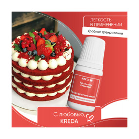 Prime-gel 46 красный тюльпан, колорант водорастворимый Kreda  (Россия, 10 гр)